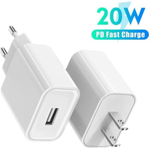 20w PD USB C Quick Charger Type C For Apple iPhone 12 Pro Max 11 XS Max XR Samsung S20 S21 Xiaomi Huawei Fast Charging Adapter