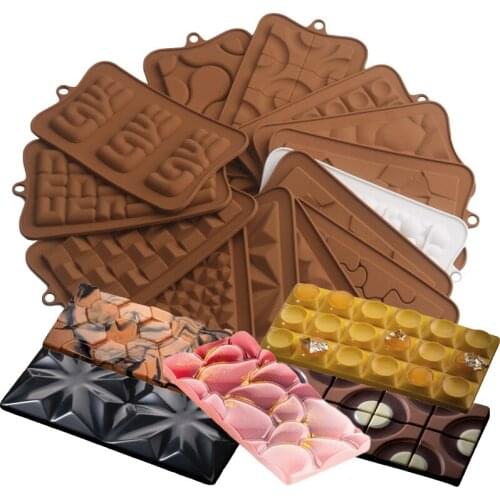 Meibum Silicone Chocolate Mold 2/3 Pcs Set Non-Stick Candy Chunks Mould Whole Block Jelly Baking Tools Kitchen Pastry Decoration