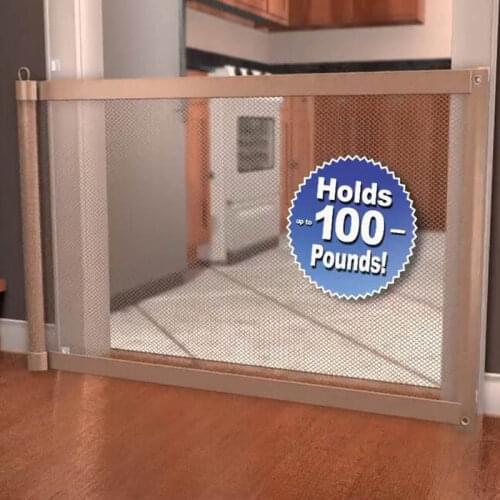 Folding Dog Fence Pet Safety Gate Magic Gate Pet Safety Enclosure Portable Pet Isolation Net Safety Guard Portable Dog Fences
