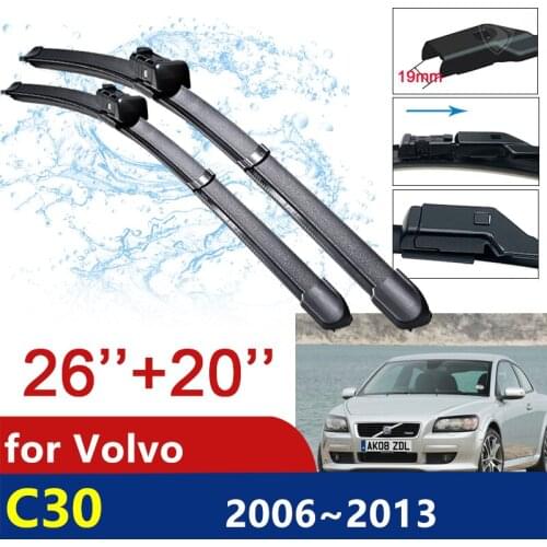 For Volvo C30 2006~2013 Front Windscreen Windshield Wipers Car Wiper Blade Car Accessories 2007 2008 2009 2010 2011 2012