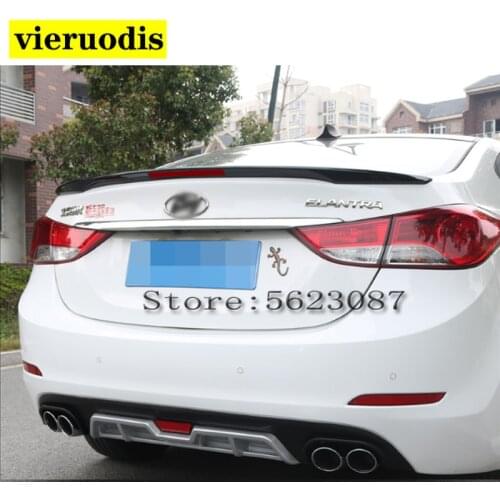 High Quality ABS Material for HYUNDAI ELANTRA 2012 2013 2014 2015 2016 2017 spoiler Car Rear Wing read stop brake lamp LED light