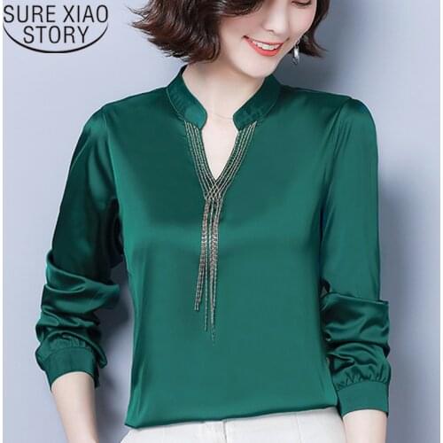 2021 New Fashion Women T-shirt Long Sleeve V-neck Solid Slim Women Clothing Elegant Casual Women Tops Party Plus Size 5109 50