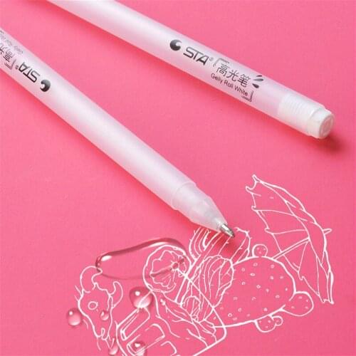 1pcs DIY Waterproof Permanent Paint Marker Pens White Marker 1mm Student Supplies Markers Craftwork Pen Art