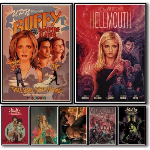 29 Designs Buffy The Vampire Slayer Kraftpaper Poster Artwork Painting Funny Wall Sticker for Coffee House Bar 2