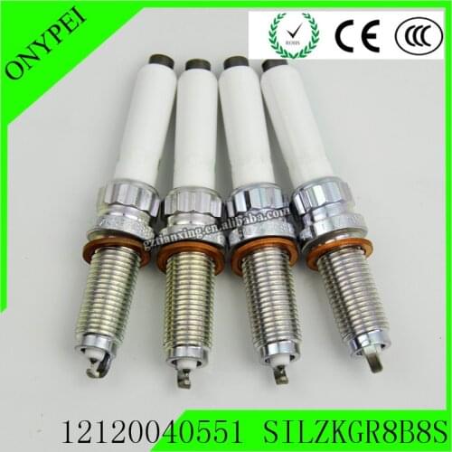 4 pcs 12120040551 SILZKGR8B8S Iridium Spark Plug For BMW 230i 320i 330i 340i 530i 12120041666