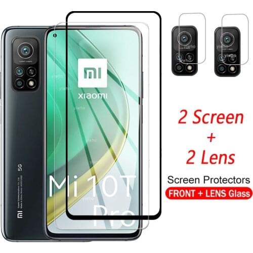 4 in 1 Tempered glass on for Xiaomi mi 10t pro 5G screen protector xiomi 10t pro 2020 Glass For mi 10T lite Pro Camera lens Film