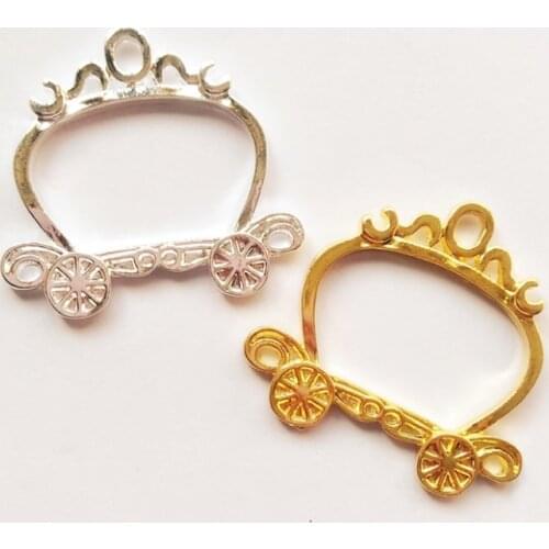 5pcs Foxes Little Coati Rabbit Hollow Gold Silver Metal Frame Jewelry Fillings Pendant Accessory DIY Handmade UV Resin Bezels