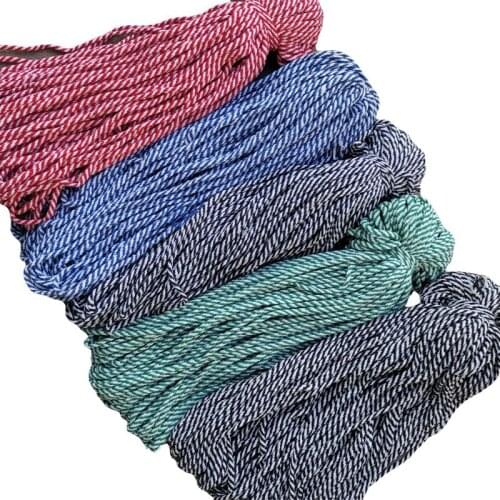6mm colorful Cotton Rope DIY Craft Twisted Cord For Handmade Bags Grament Shoes Home Textiles Decoration Lanyard Thread