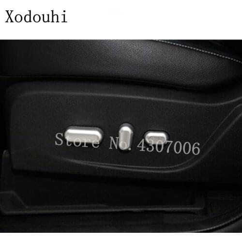 For Ford Kuga Escape 2013 2014 2015 2016 Car Cover Detector ABS Matte Seat Adjustment Knob Button Switch Trim 6pcs