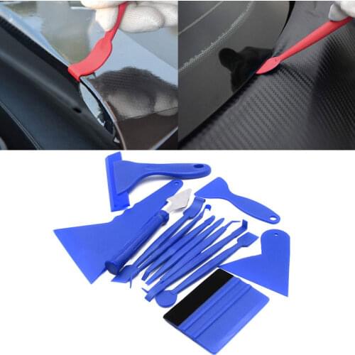 7/13pcs Car Vinyl Film Wrapping Tools Sticker Film Scraper Kit Auto Felt Squeegee Scraper Set Knife Decal Plastic Accessories