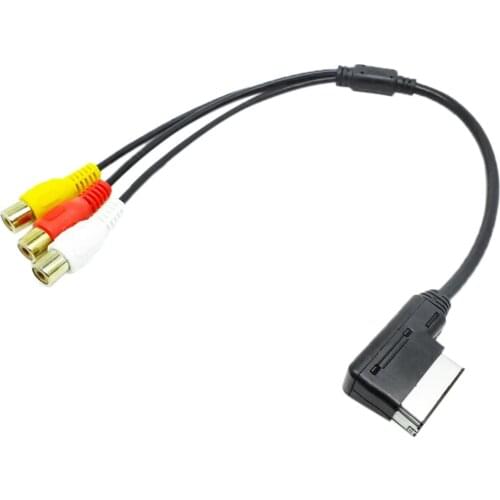 Car Audio Input Cable Adapter AMI to RCA Wire for Audi A3\A4\A5\A6\A8\Q5\Q7