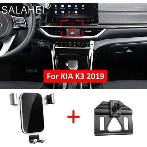 Phone Holder For Kia K3 2019 Mobile Phone Holder Navigation Bracket Air Vent 360 Degree Rotation Interior Stand Phone Bracket