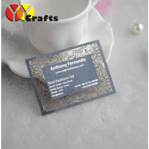 Free printing service standard size business card cheap laser cut design hot stamping letter is available