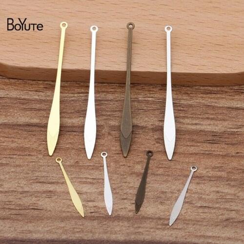 BoYuTe (200 Pieces/Lot) 25MM 48MM Metal Brass Stamping Hour Minute Hand Charms Pendant Diy Jewelry Materials Wholesale