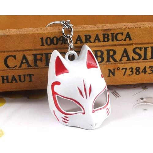 Game Persona 5 Metal Keychain 3D Yusuke Kitagawa Fox Mask Pendant Keyring For Men Car Women Bag Accessories