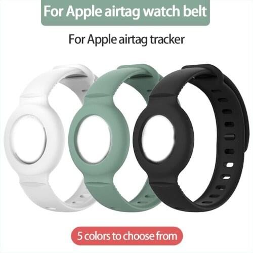 For Apple Airtag Case Bluetooth Tracker Soft Silicone Watch Bands Case Anti-Scratch Protective Cover Strap For Apple Air Tag