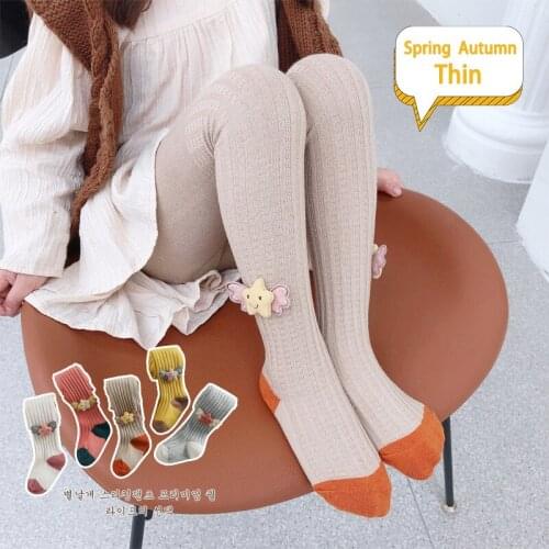 Childrens Pantyhose Spring Autumn Thin Cotton Soft Baby Tights Princess Baby Tights Cartoon Wings Toddler Girls Tights