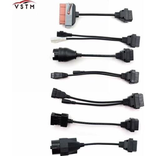 Hot Sale Truck Cables Pro OBD2 OBDII car cable Trucks Diagnostic tool connect cable 8 PCS Trucks Cables