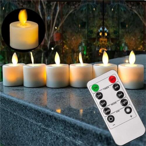 Electronic LED Candle Lights Remote LED Flameless Candle Lamp Candle Accessories Decor For Home Party Outdoor Garden Ornament