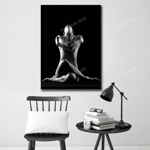 Sensual Art Print, Erotic Nudity Wall Art, Sexy Body Decor, Sexy Wall Print, Erotic Nude Canvas, Woman, Black and white Erotic