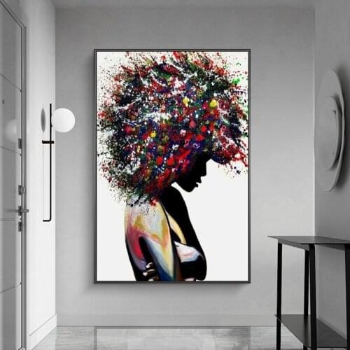 Graffiti Art Of Black Woman Canvas Paintings On the Wall Art Posters And Prints African Woman Modern Art Picture Home Wall Decor