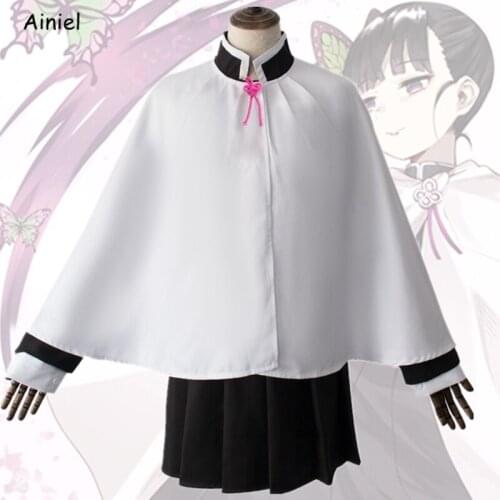 Anime Demon Slayer Kimetsu No Yaiba Cosplay Tsuyuri Kanawo Costume Kanroji Mitsuri Coat Shirt Pants Wigs Men Women Clothes