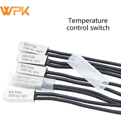 KSD9700 5A 250V Metal Normally Open/Closed Temperature Control Temperature Switch 15 Degrees/40/65/100/130Degree 1Pcs