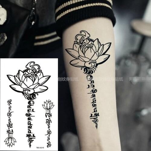 Waterproof Temporary Tattoo Mens Fire Tatoo Eagle Lotus Mandala Eye Flame Totem Water Transfer Fake Tatto For Man