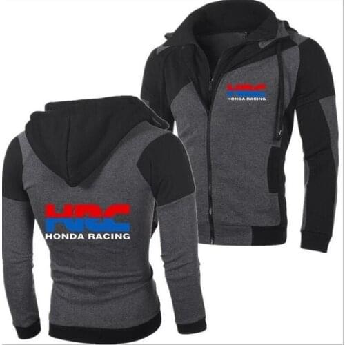 Men For HRC Logo Hoodies Jacket Double Zipper Hoodie Cotton Pullover Sports Wear for Suzuki Sweatshirts Coat t