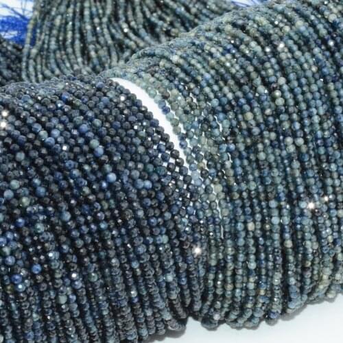 Natural Sapphire From Australia Faceted Round Beads 2mm-2.2mm