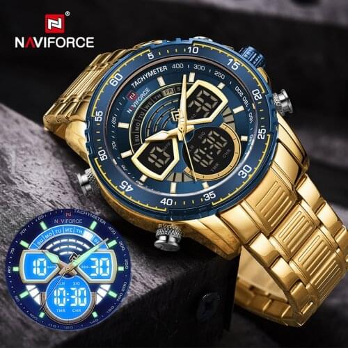 NAVIFORCE 9189 Fashion Military Sports Quartz Men Watch Luxury Analog Digital Waterproof Mens Watches Male Clock часы мужские