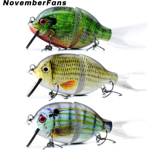 NovemberFans New Bluegill Crankbait 4inch 31.5g Floating Jointed Claw Lures Carbon Fiber Bills Sunfish Wobblers Fishing Lure