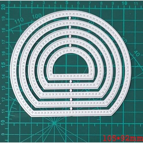 2021 New Stitched Scallop frame metal cutting dies Scrapbooking Steel Craft Dies cuts Embossing paper art card make Stencil