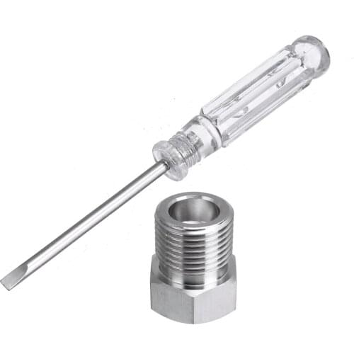 NEW CO2 Adapter From Reusable To Disposable Bottle M10x1 Inert Gas with Screwdriver For Pressure Reducer