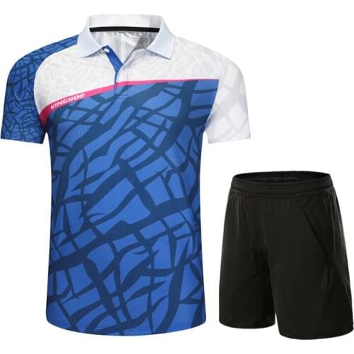 New couple badminton suit mens and womens short sleeve quick drying table tennis suit badminton sportswear shirt