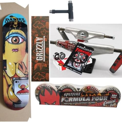 TOY MACHINE skateboard decks whole kit spitfire wheels grizzly grip tapes THUNDER trucks hardware good quality