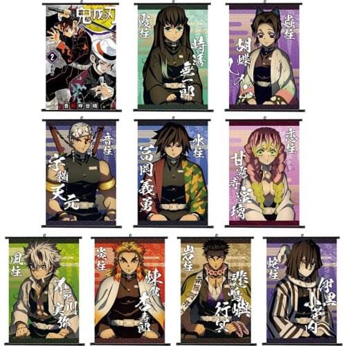 Anime Demon Slayer: Kimetsu no Yaiba Tanjirou Nezuko Anime manga wall Poster Scroll Gift Collection 21*30CM