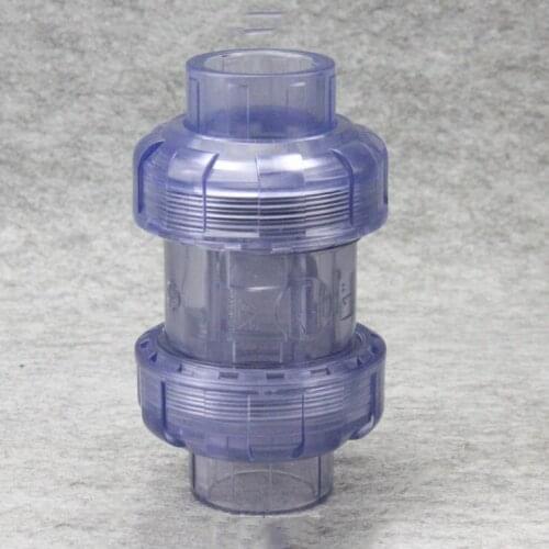 20mm Inner Diameter Transparent PVC One Way Non Return Check Valve Pipe Fitting For Garden Irrigation Aquarium Fish Tank