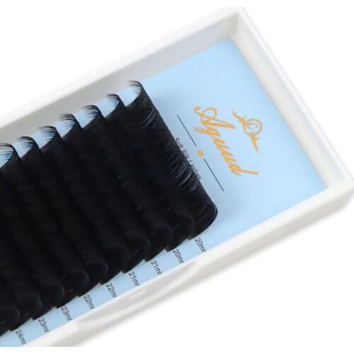 AGUUD 25mm Lashes Eyelashes for Extensions 15-25mm Long False Eyelashes Individual Eyelash Extensions Russian Silk Lashes Cilia