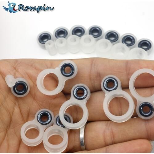 Rompin 14Pcs Fishing Rod Wire Ring Silicone Fishing Line Guide Ring Different Size 1-14 Different Size fishing Tackle