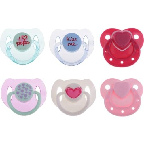 Dummy Pacifier For Reborn Baby Boy or Girl Dolls With Internal Magnetic for Baby Doll Dress up Accessories