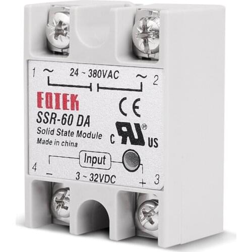 SINOTIMER SSR-60DA Solid State Relay SSR-80DA DC-AC Actually 3-32V DC TO 24-380V AC SSR 60A 80A 100A Relay with Plastic Cover