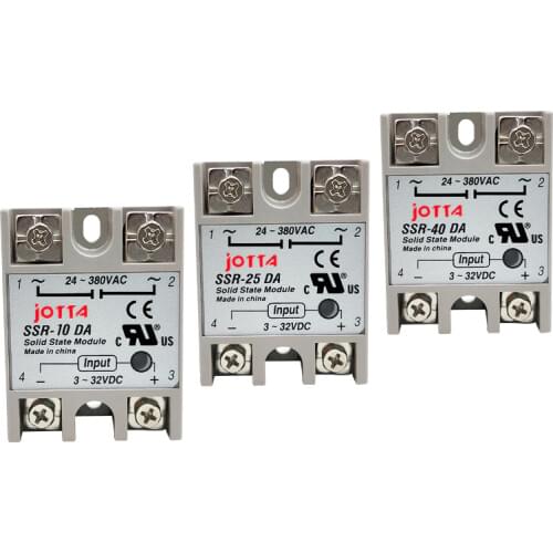 SSR -10DA/25DA/40DA Solid state relays DC control AC SSR white shell Single phase Solid state relay