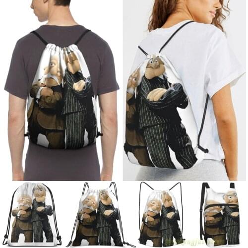 Unisex Drawstring Bags Statler And Waldorf Women Drawstring Backpacks Men Outdoor Travel Backpacks Training Fitness Bag