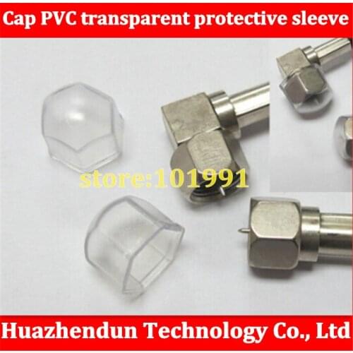 High Quality Hexagonal terminal terminal cap PVC transparent protective sleeve Free shipping