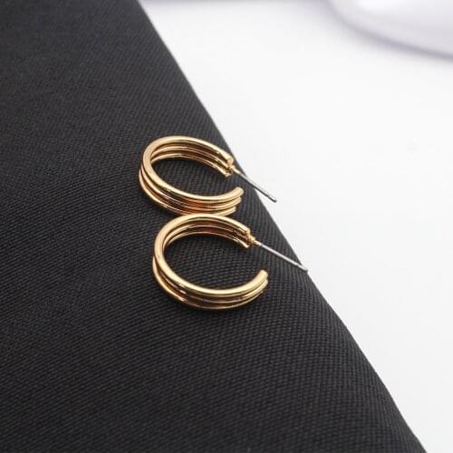 Metal Round Earrings Fashion Personal Design For Women 2021 Korean Ins Trendy Stud Hot Styles Hoop Ear Tide 2020 Jewelry 20219