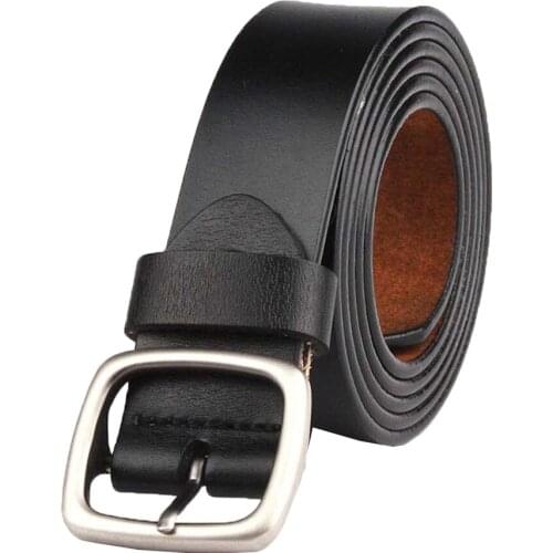 Women Leather Belt Girl Casual Needle Buckle Belt Leather Waistband Trouser Belt Leather Straps Classic Buckle Waistband