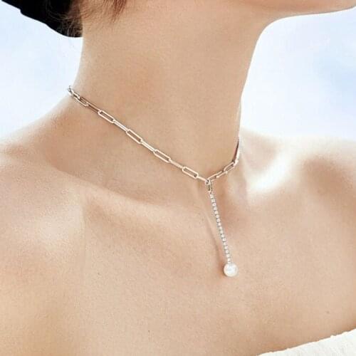 SLJELY Fashion Real 925 Sterling Silver Removable Splicing Chain Necklace Micro High Quality AAA Zircon Women Fine Brand Jewelry