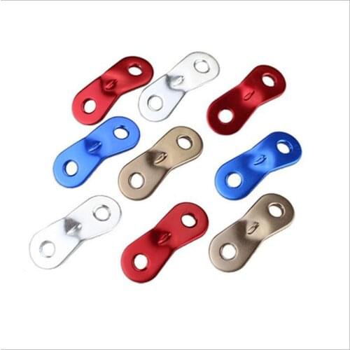 10Pcs Aluminum Alloy Tent Rope Tensioners Camping Non-Slip Cord Tensioner Dual Holes Wind Rope Tent Buckle Camping Tightening