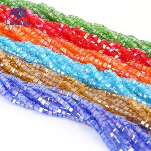 100pcs 3mm Austria Square Crystal Beads for DIY Jewelry Making Bracelets Diy Accessories Supplies Spacer Glass Bead Wholesale